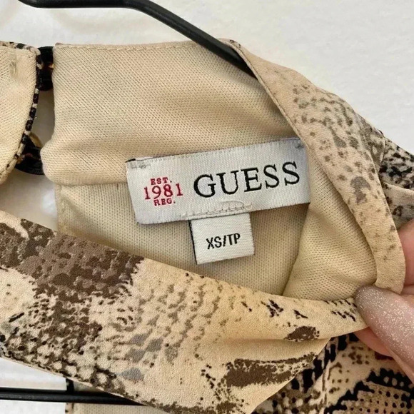 Guess Snakeskin print Mini dress Size XS - Picture 5 of 5